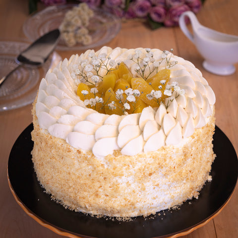 Torta Durazno Crema y Manjar (Disponible en tienda)